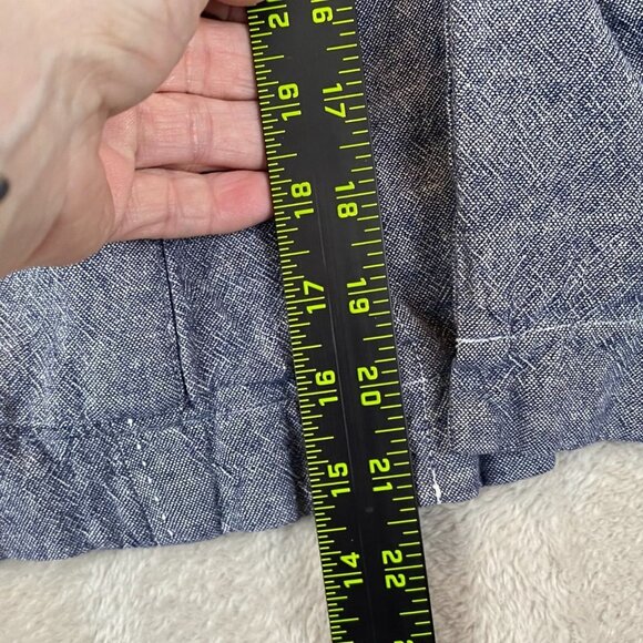 Chadwick's Women's Blazer Jacket Size 14 Linen Blend Blue Heather Button-Front - Picture 4 of 11